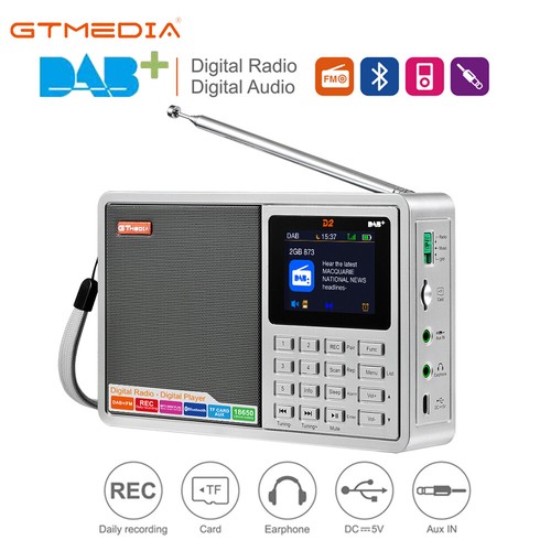 Tragbarer dab digitales - dab+, fm